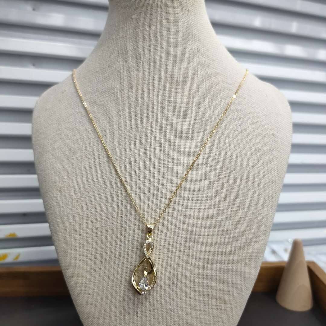 Han Feng fashion luxury zircon pendant necklace ornaments