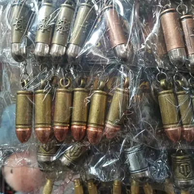 Metal Bullet Keychain Pendant New Travel Craft Gift