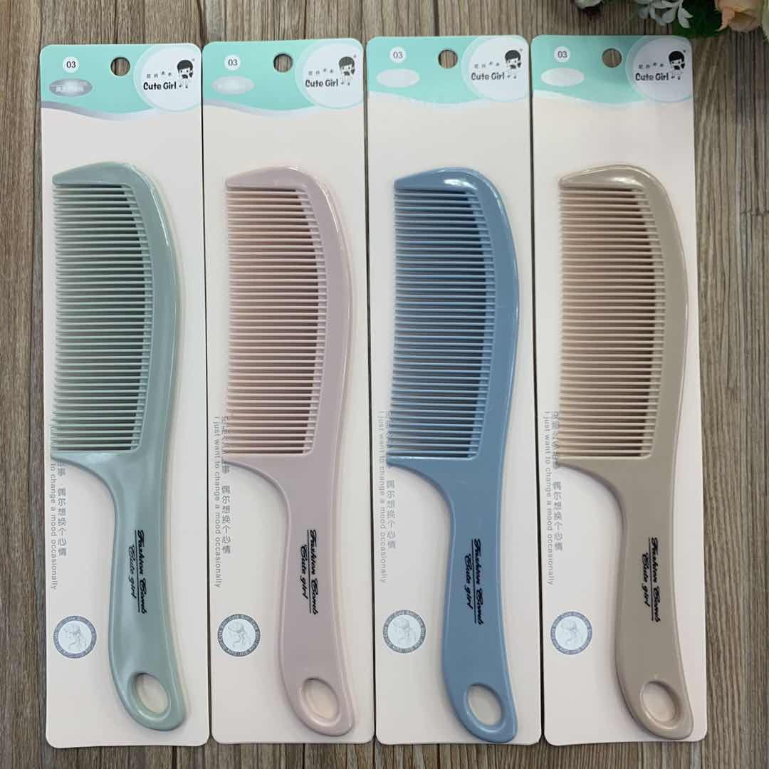 Large-toothed comb, wide-toothed comb, curly hair comb, straight hair comb, long hair without knots, household plastic massage hair care comb Specification image