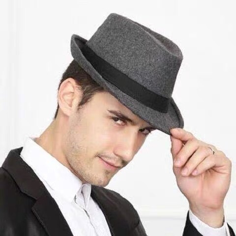 Korean style trendy summer men's hats, autumn and winter jazz hats, sun hats, women's straw hats, British top hats, couple hats details Picture