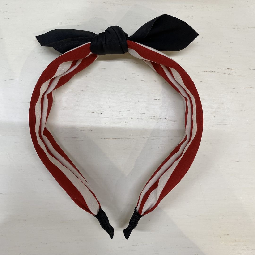 热销新款简约百搭时尚布艺兔耳朵女士头箍