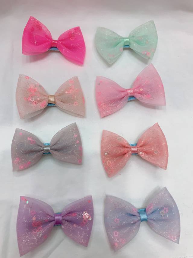 Big mess net children tiara bowknot hair ornament flower girl Korean version lovely princess tiara ornament