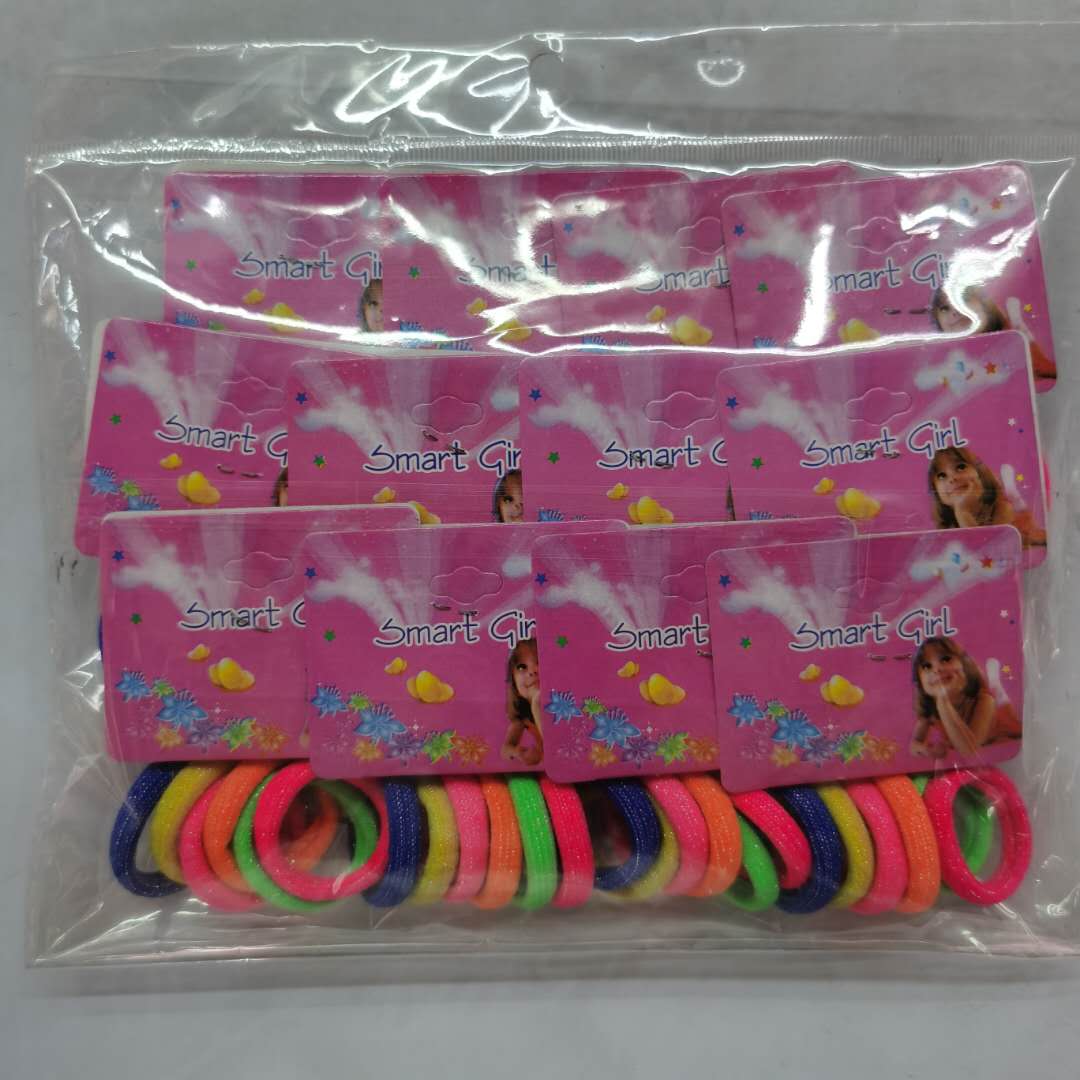 Korean-style fashionable and stylish, versatile and popular ladies' towel bands, hair bands and colorful rubber bands Specification image