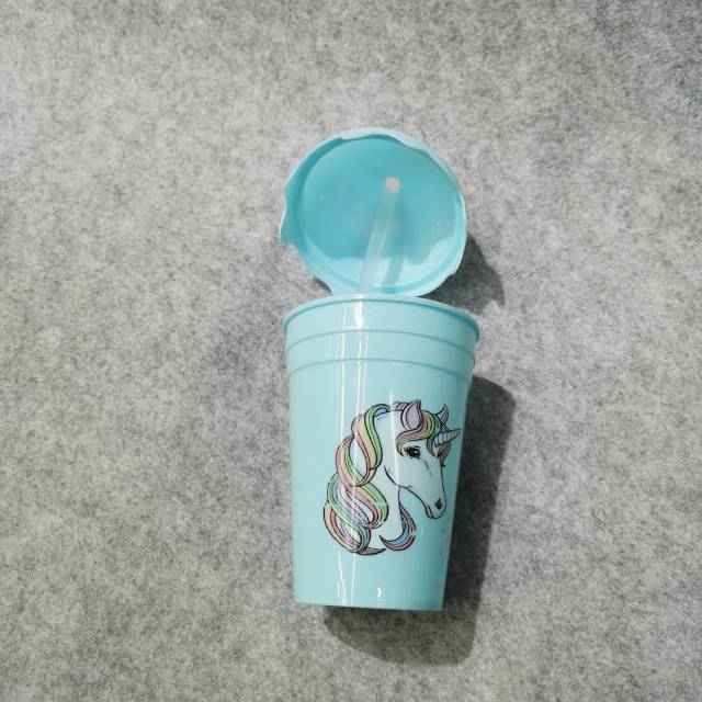 塑料可爱儿童卡通杯带盖子杯子便携喝水杯饮料杯