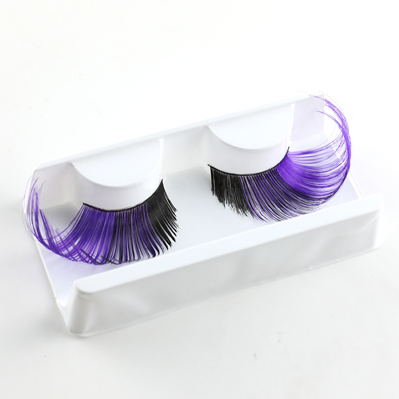 Colorful False Eyelashes Exaggerated Tail And Long Three-Dimensional Soft Mink Hair Eyelashes Specification drawing