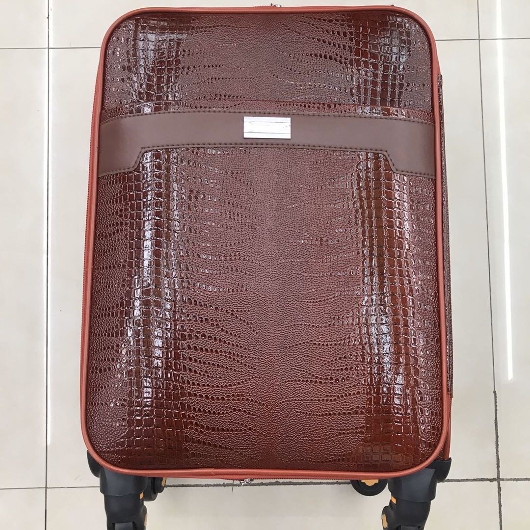 PU鳄鱼皮高档商务20寸万向轮登机箱拉杆箱