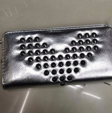 Silver bag girls' wallet with heart pattern wallet Specification image