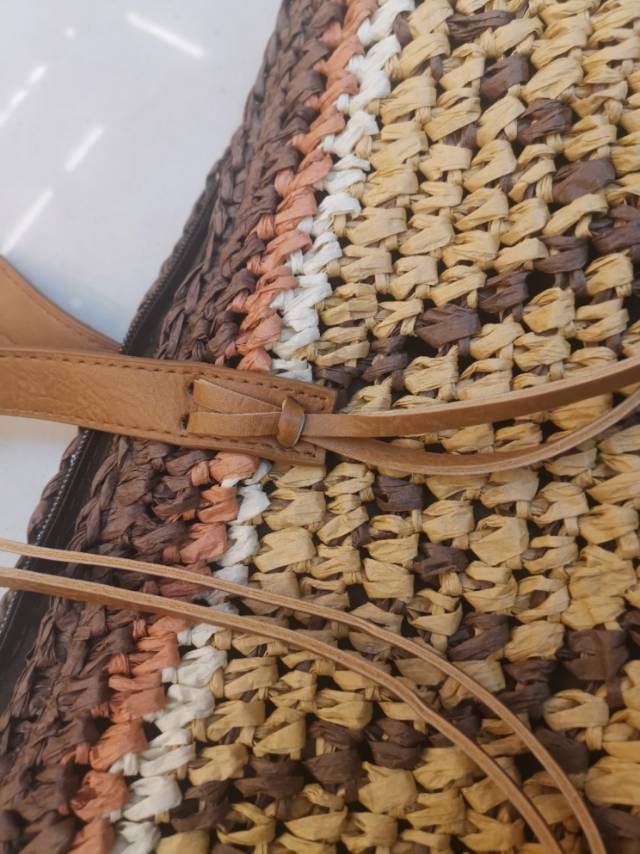 Women's Bag Paper Rope Woven Soft Casual Beach Bag Straw Bag Shoulder Bag details Picture