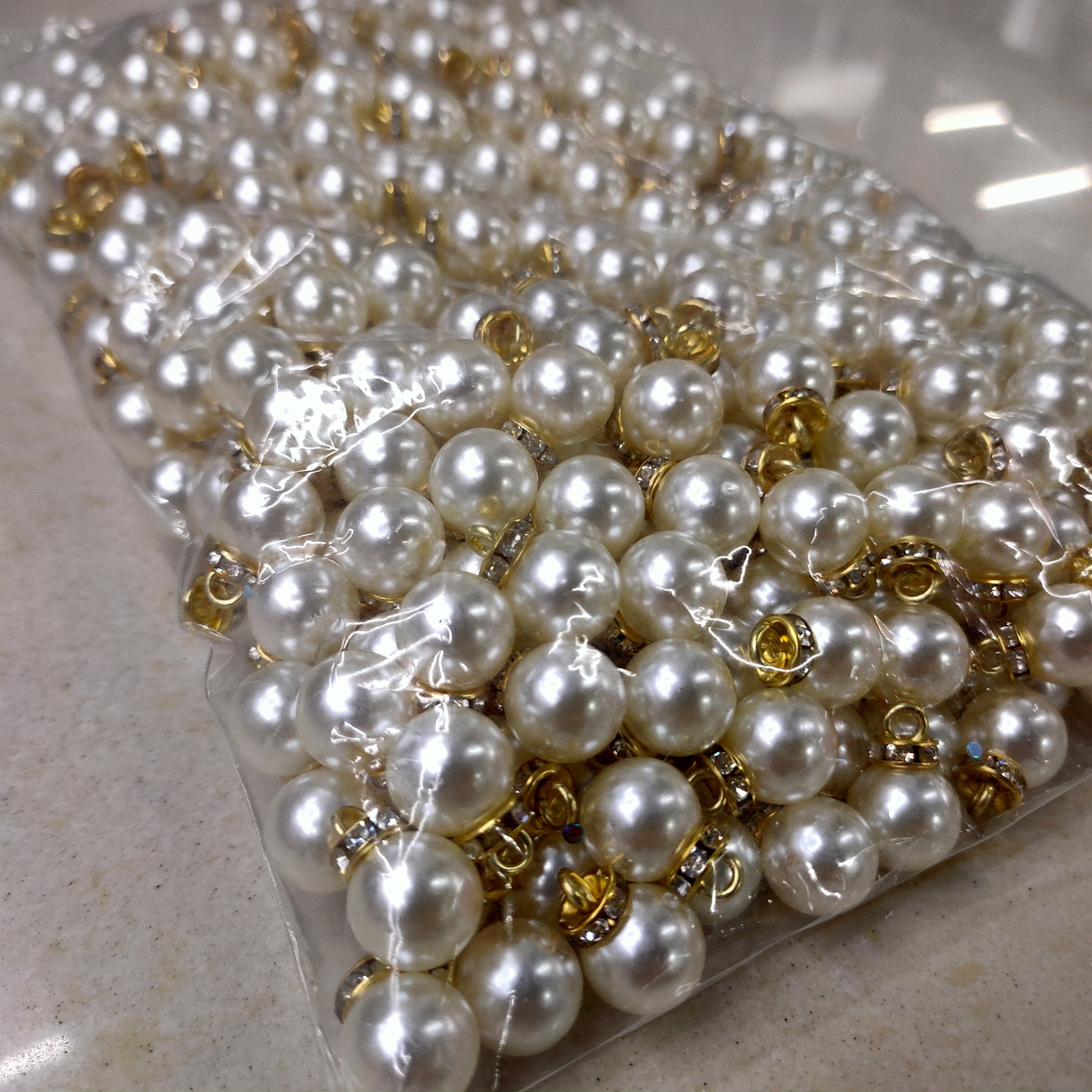 Manufacturers Direct Diamond-Inset Abs High Bright Imitation Pearl Pendant Diy Accessories Hair Accessories Clothing Christmas Accessories details Picture