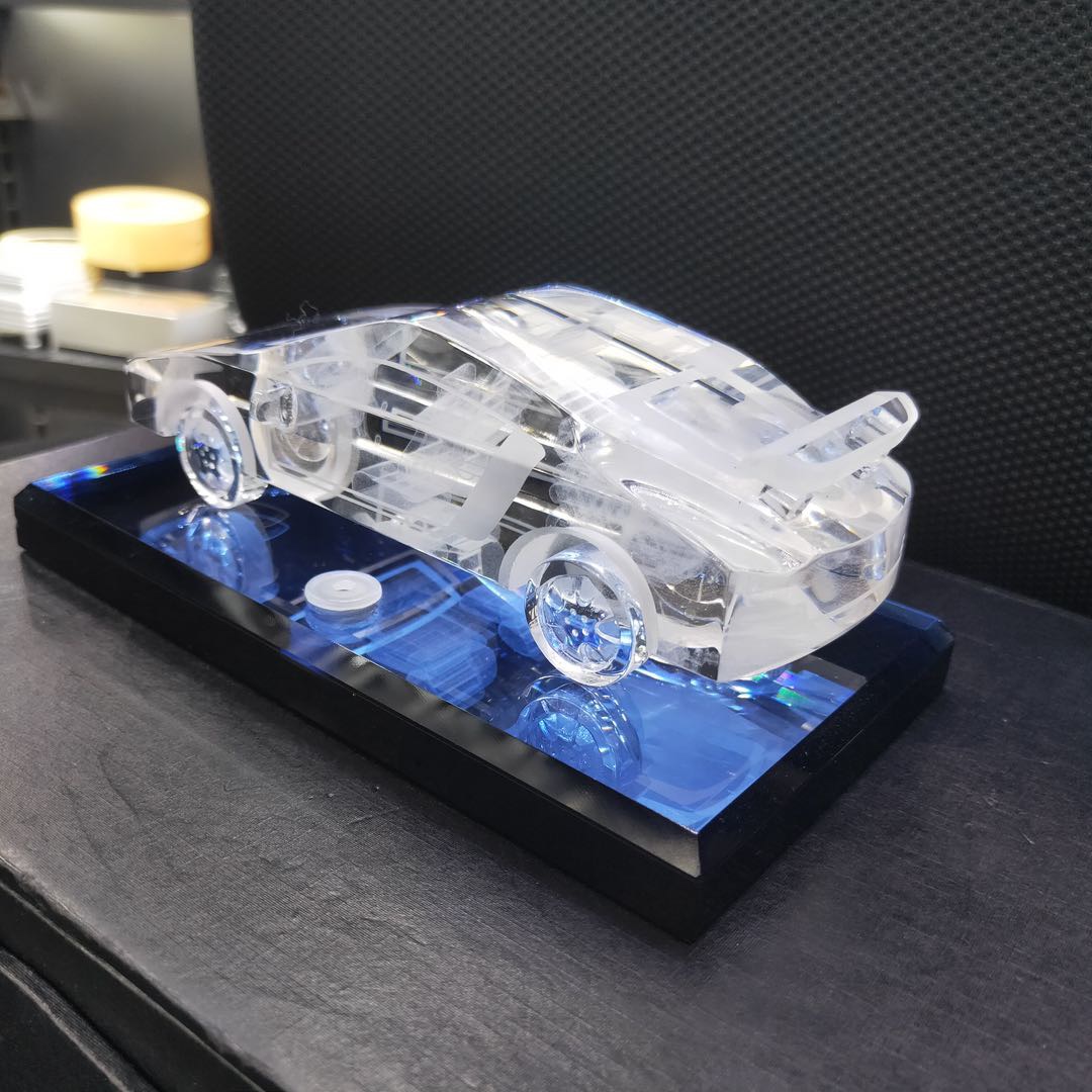 Direct sales from the manufacturer of blue crystal car model base ornaments Specification image