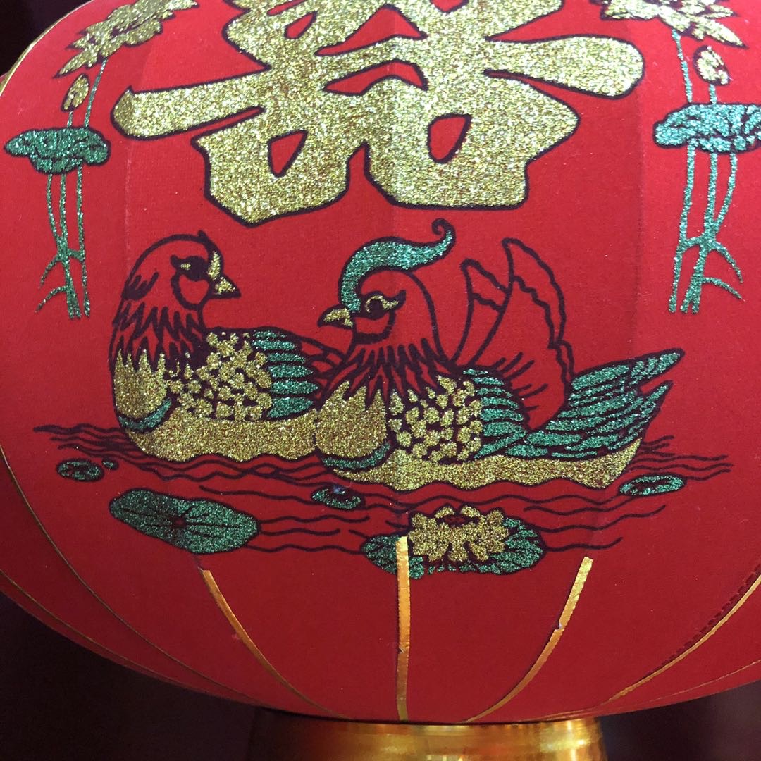 大红灯笼 植绒恭喜发财灯笼 结婚灯笼 喜庆节庆灯笼春节灯笼批发细节图