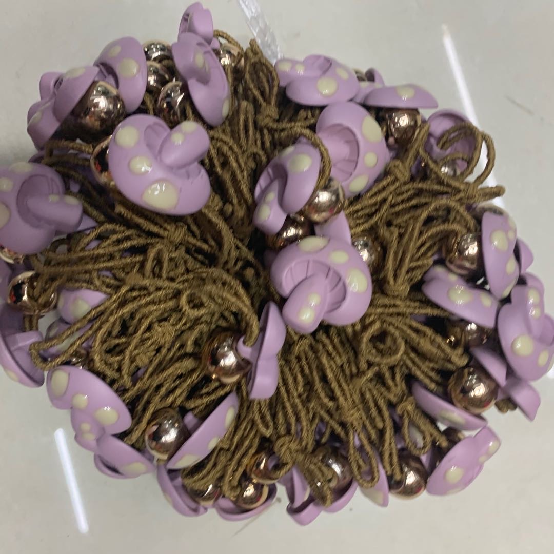 紫蘑菇卡通橡皮筋饰品发饰
