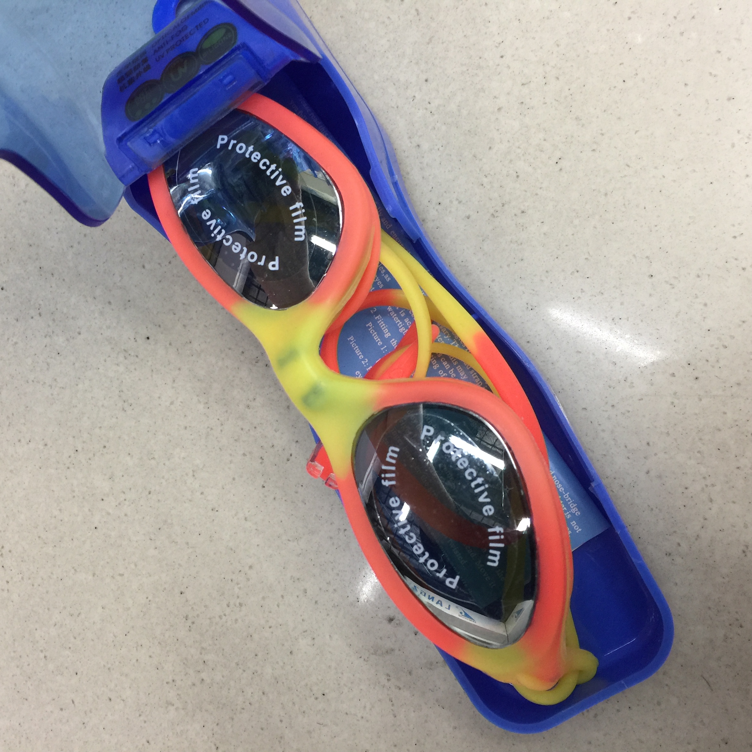 Professional Racing Goggles For Men And Women Waterproof Anti-Fog High Definition Large Frame Coated Swimming Glasses details Picture
