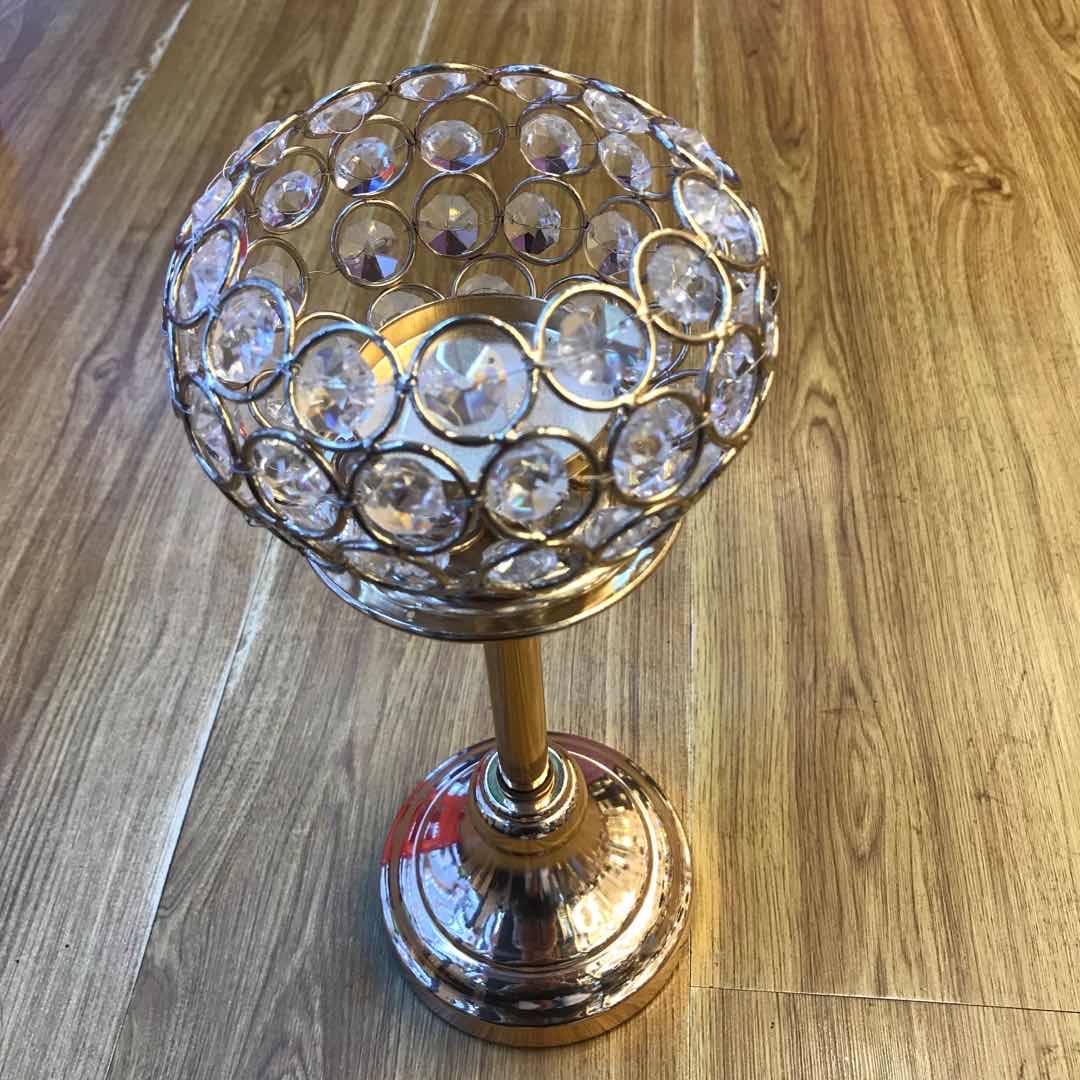 Manufacturers direct golden wrought iron glass candlestick simple modern decorations thumbnail
