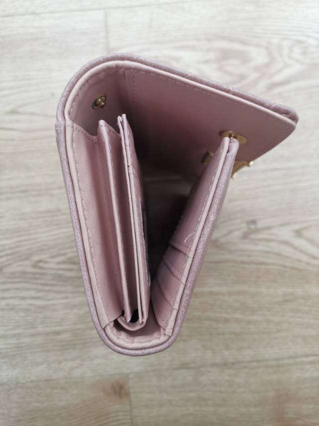 Women's Korean Version Pink Cute Rabbit Ladies Long Three-Fold Multifunctional Wallet Large Capacity Card Bag Clutch Bag details Picture