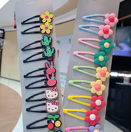 韩国公主女童可爱花朵发夹简约风气质儿童刘海夹发卡头饰bb夹顶夹