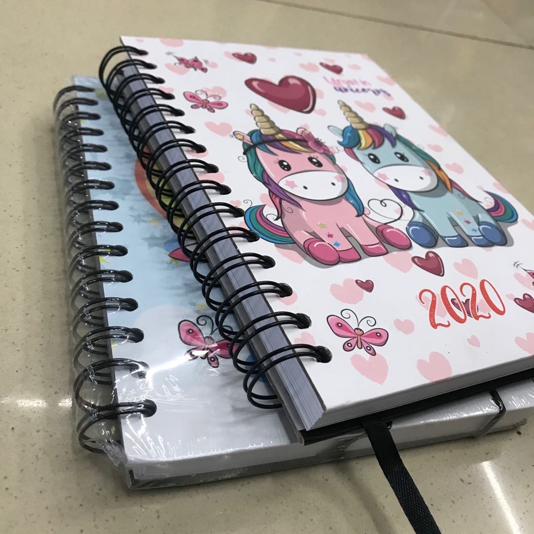线圈本笔记本子大学生小清新侧翻B5螺旋加厚文具女生款卡通可爱创意复古文艺好看的简约超萌少女心细节图