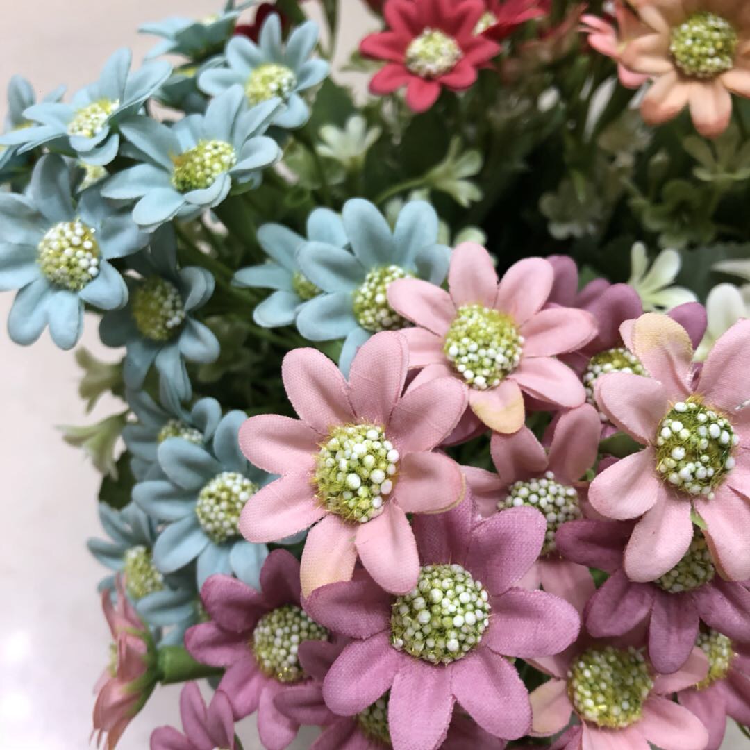 Simulated oil painting, Daisy, silk flower, artificial flower, home living room table decoration, flower placement Specification image