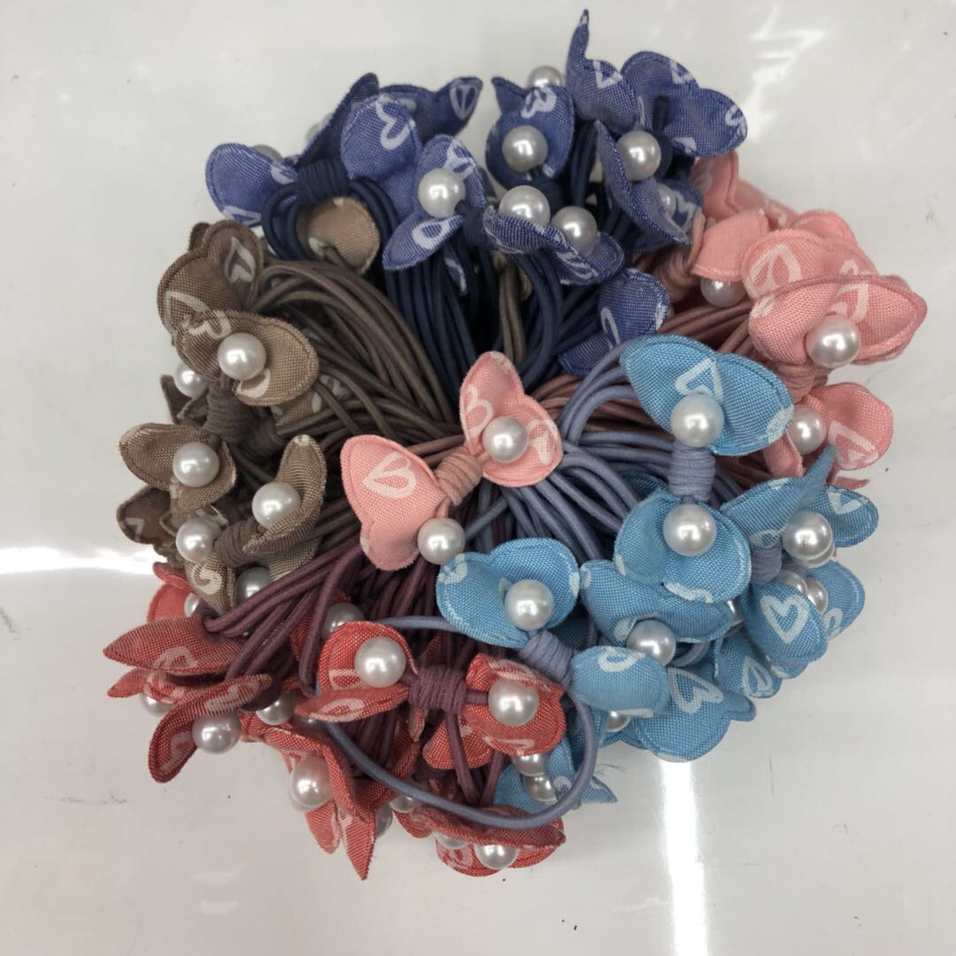 Korean small pure and fresh simple hair ring adult female tie hair rubber band ponytail hair rope heir-net women red thumbnail