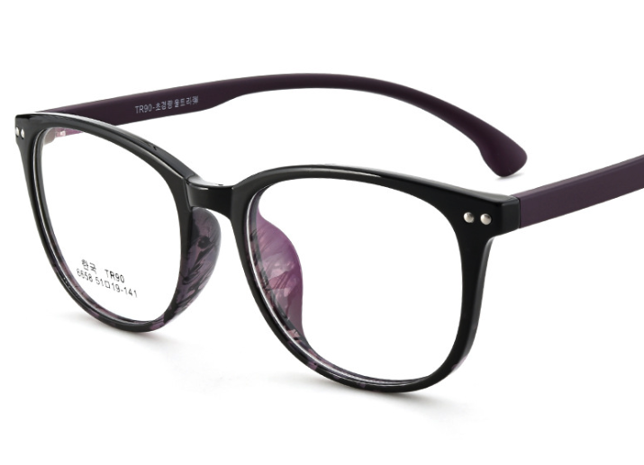 TR90超轻眼镜框男女通用米钉眼镜架韩版时尚圆脸眼镜详情图1