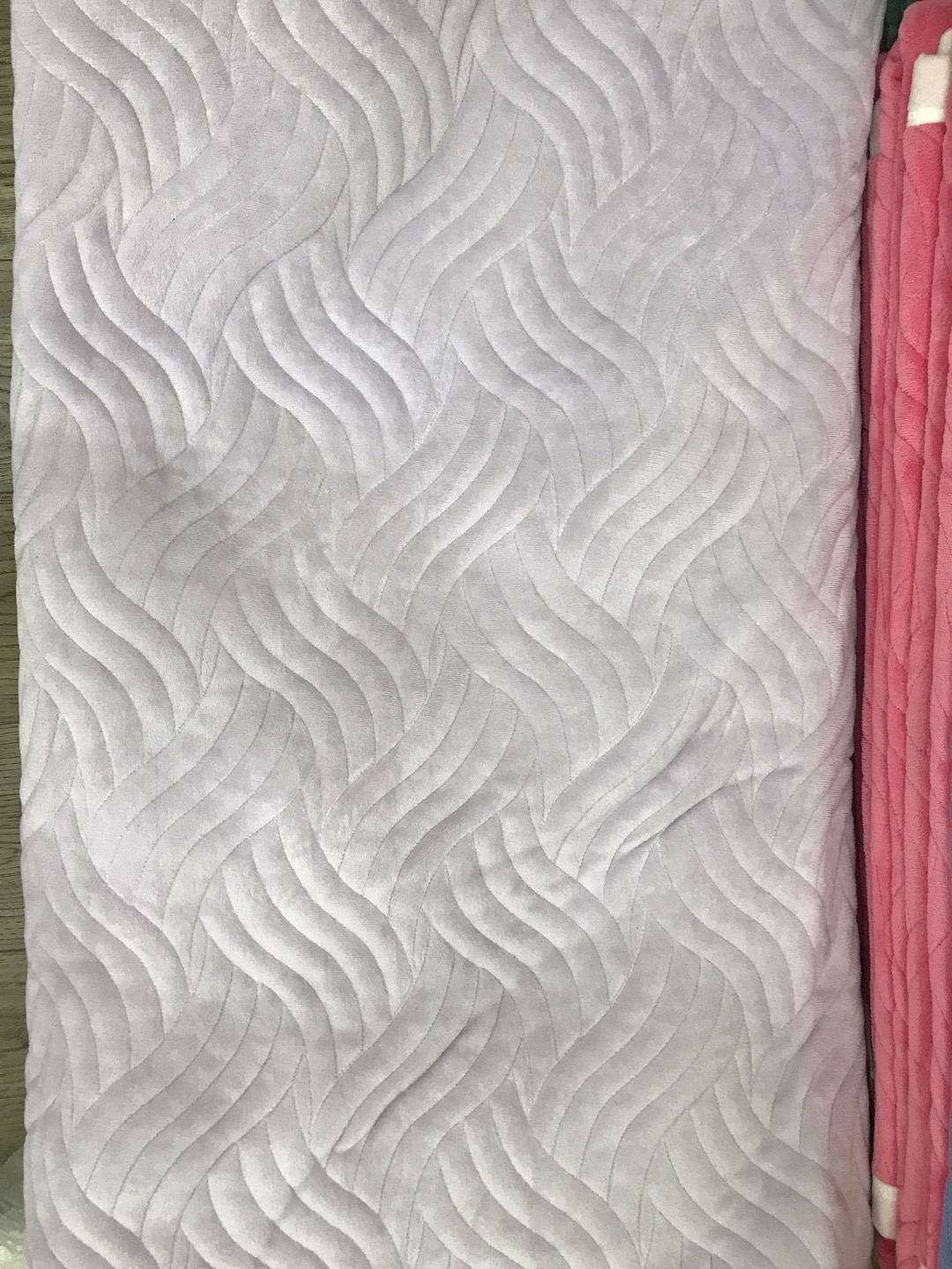 简约纯色韩版绗缝化纤毛毯200*230