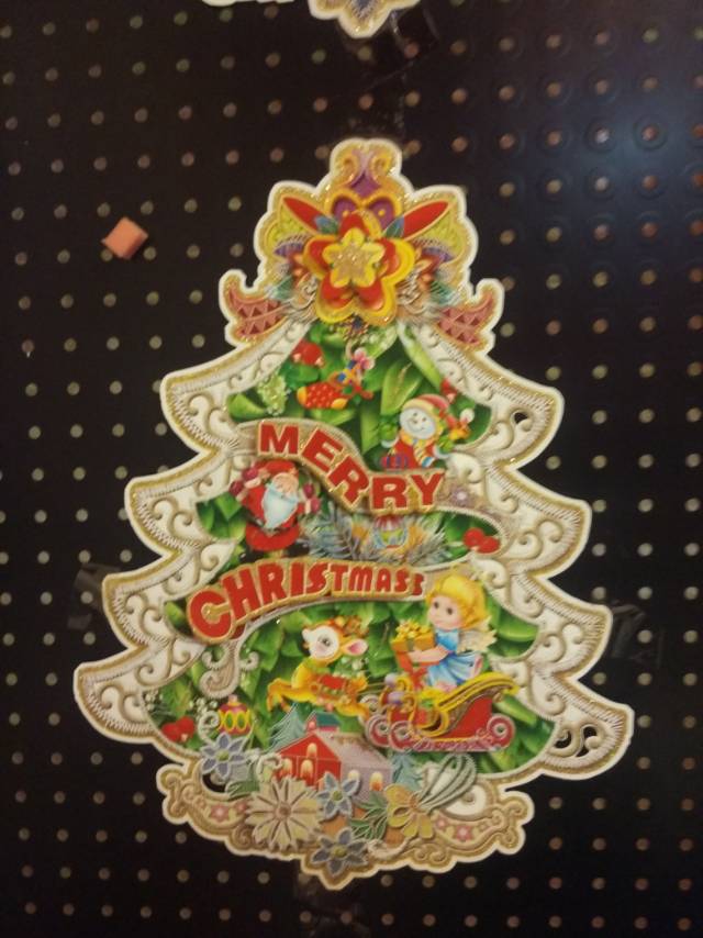 圣诞树帖纸圣诞用品贴纸贴花