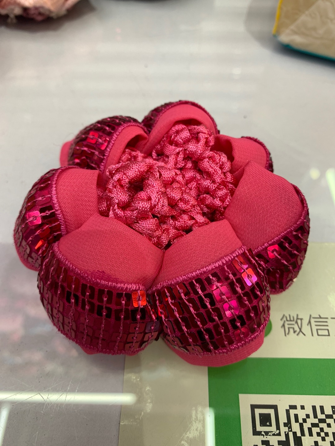 新款化纤面料亮片头帽女生日常盘发束发头帽
