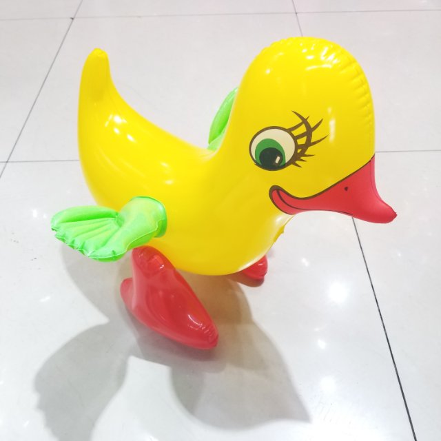 日韩热销多彩充气小黄鸭儿童玩具