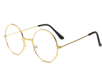 Retro glasses, women's small round frame artistic ultra-light anti-blue light glasses, radiation glasses, men's myopia glasses, round flat light glasses, students Specification image