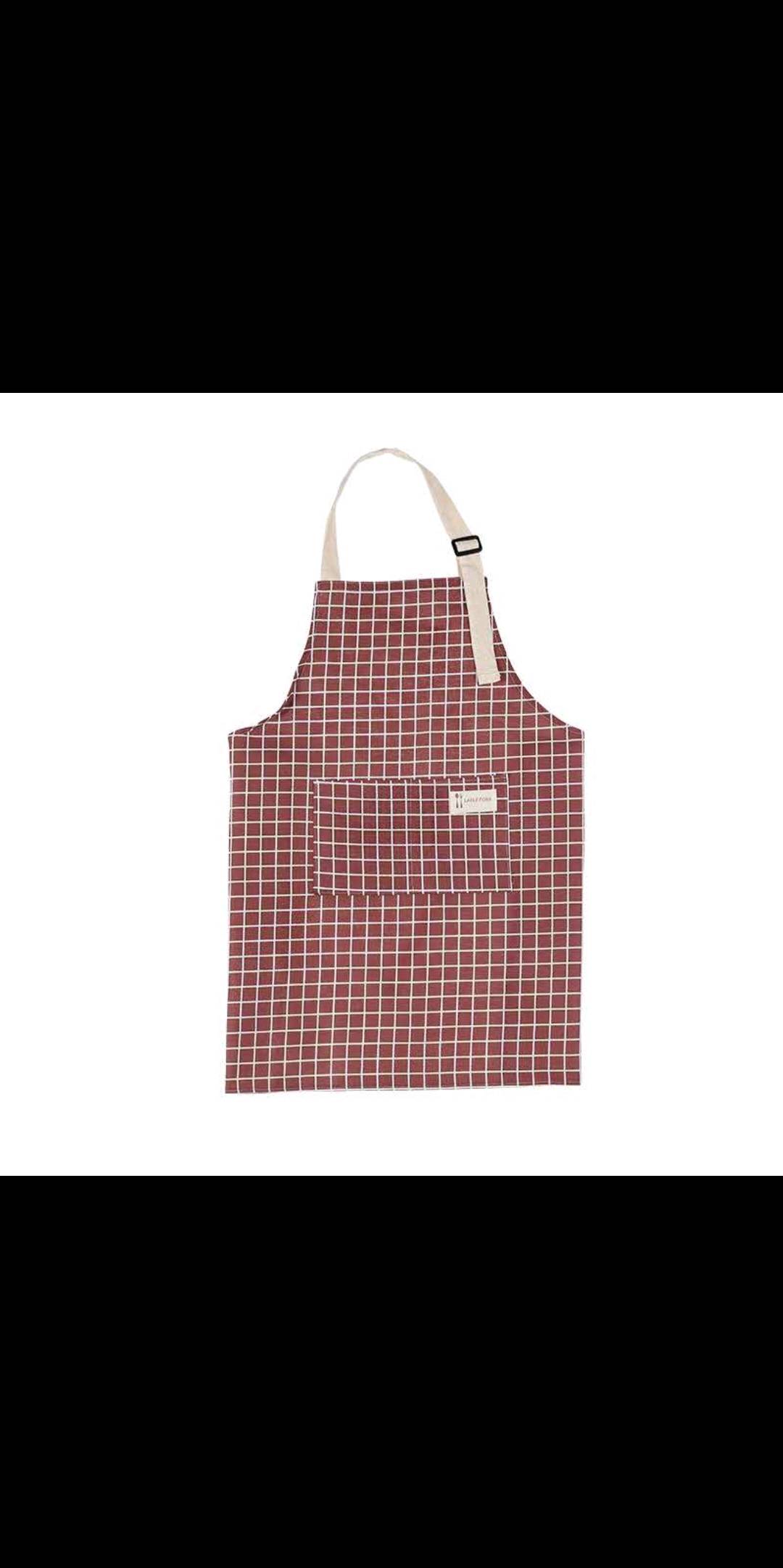 The Life Blue kitchen cotton and linen apron can be used to dry hands. It is suitable for the kitchen, baking room, coffee shop, and men's and women's waist and protective clothing. It is modern and simple details Picture