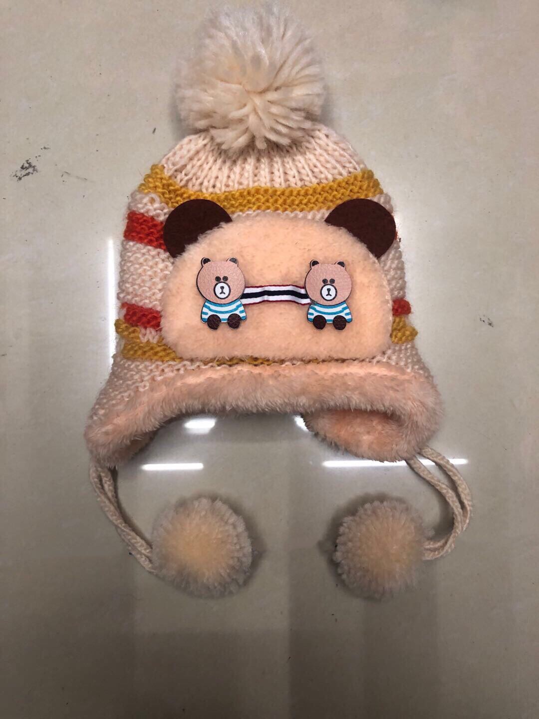 Autumn And Winter New Korean Version Of Warm Hairball Parent-Child Woolen Hat