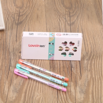 知心全针尖中性笔0.35mm办公用品黑色水笔文具黑笔