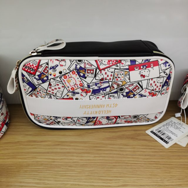 Hellokitty's authentic anniversary makeup bag - ladies' large-capacity brush bag - ladies' pu makeup bag portable