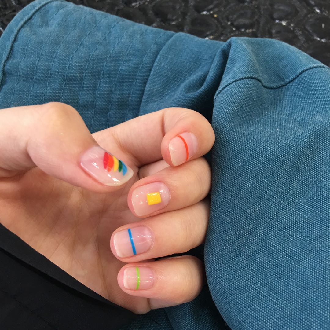 Graffiti nail stickers for girls, cartoon and fresh nail stickers, 3d waterproof and long-lasting nail patches details Picture