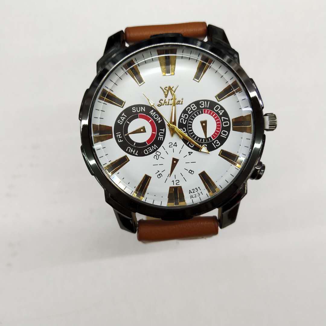 Fashionable and trendy men's belt casual and fashionable sports watch Quartz watch details Picture