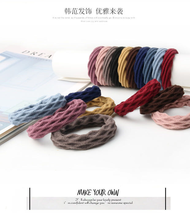 The sweet Korean style hair band on Instagram, the forest-style hair tie, the thick, elastic and durable hair band, and the leather band are all Internet celebrities Specification image