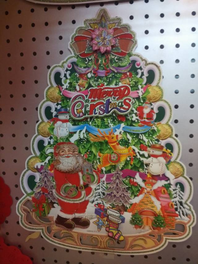 圣诞老人帖纸圣诞用品贴纸贴花