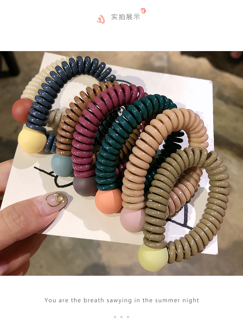 Elegant Phone Line Head Rope Female Simple Korean Version Of Girl Net Red Rubber Band Female Hair Circle Instagram Cute Hair Rope