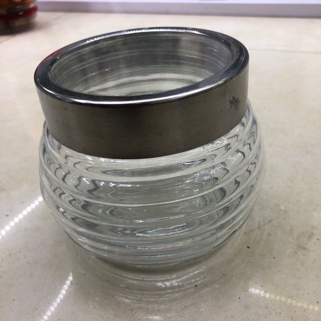不锈钢盖圆形蜜蜂泡菜腌菜密封罐中号