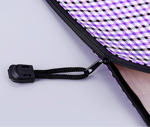 网格袋/文件袋/11孔/蓝色牛津布公文包/塑料文件袋细节图