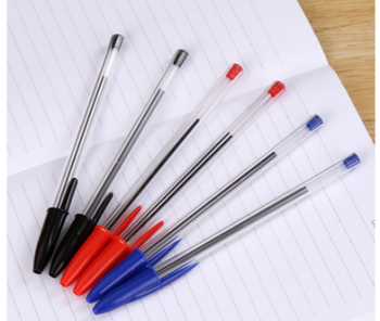 Ballpoint pen Red Black Blue ballpoint pen bullet handy rod plastic thumbnail