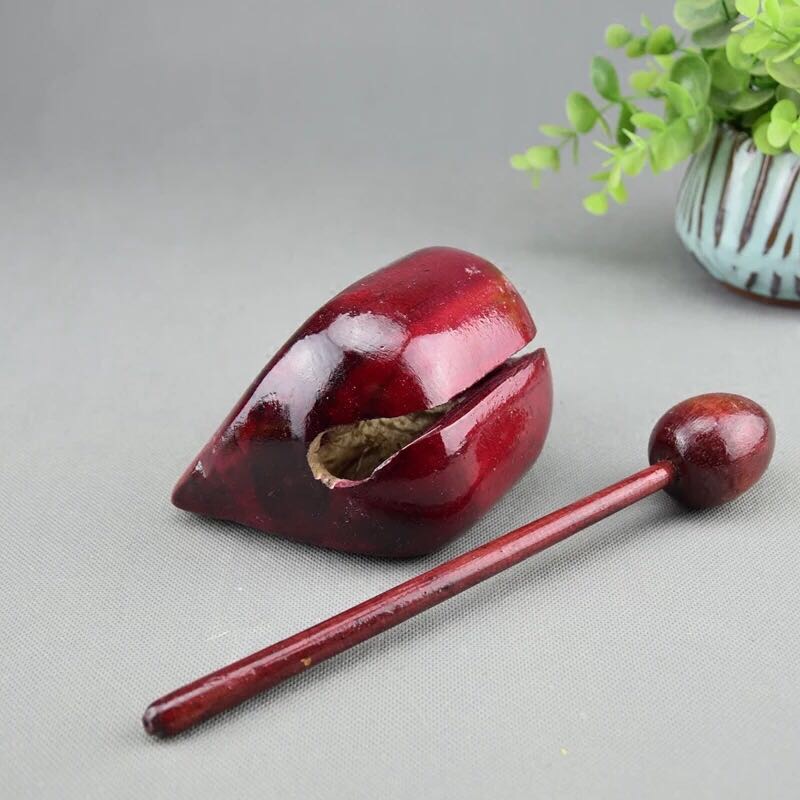 9.5厘米香樟木实木木鱼纯手工雕刻佛教用品佛堂佛具道教法器包邮细节图