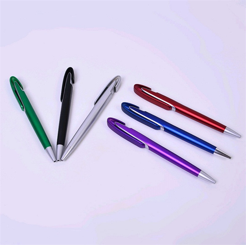 Ballpoint Pen Plastic Pen Two-Color Advertising Pen Printing Logo Two-Color Pen Transparent Pen Multi-Color Pen Customization
