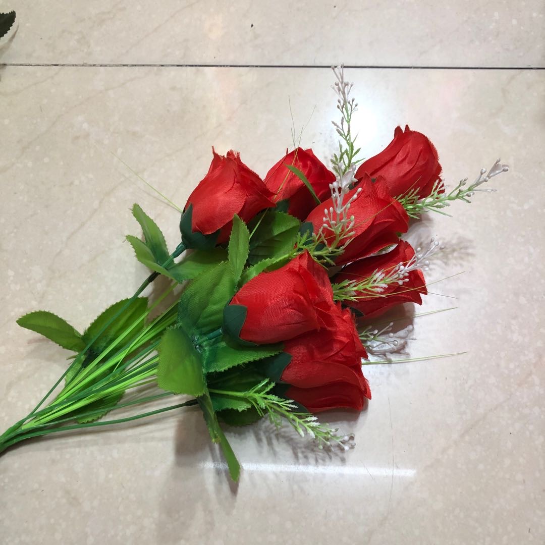 Hot-selling simulation red rose living room decoration floral art photography details Picture