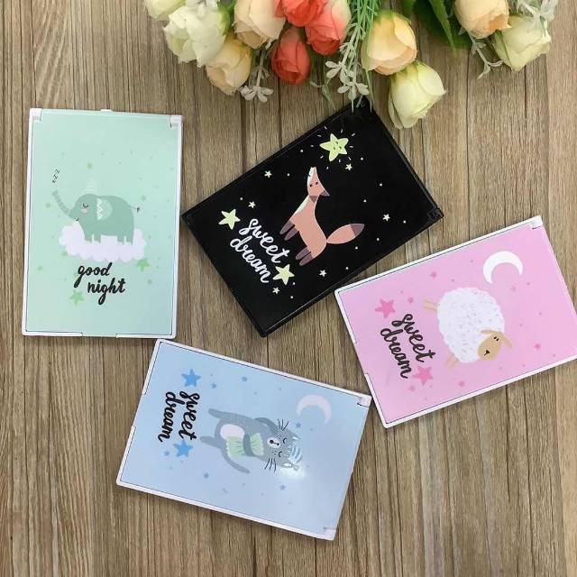 方形可爱镜子化妆镜图案多样镜子可立式细节图