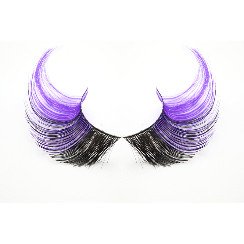 Colorful False Eyelashes Exaggerated Tail And Long Three-Dimensional Soft Mink Hair Eyelashes