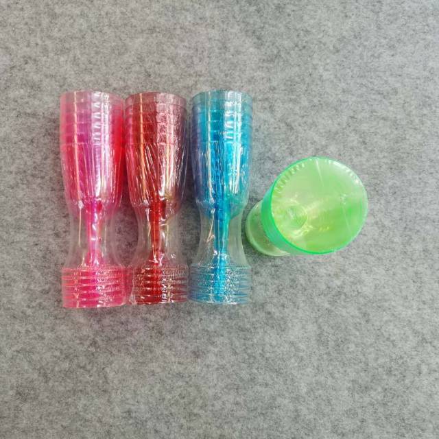 儿童酒杯一次性红酒杯高脚杯彩色葡萄酒杯