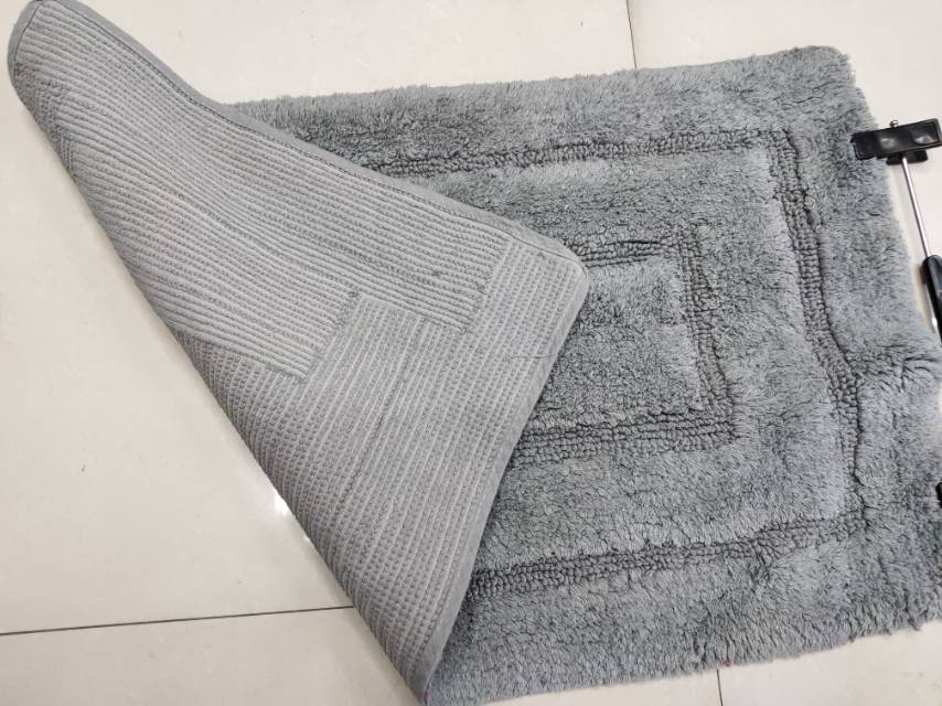 Gray Cotton Bedroom Bathroom Floor Mat Specification drawing