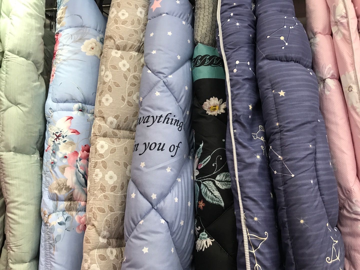 Painted Mixed Color Pattern Active Printed Chemical Fiber Thickened Winter Warm Quilt Core