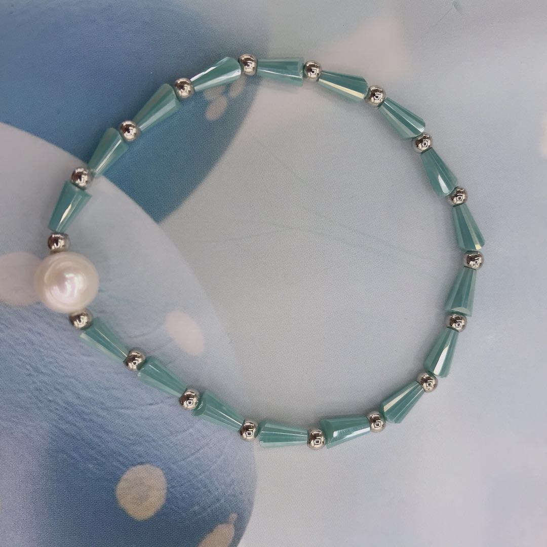 Fashion trend blue crystal bracelet fresh versatile female bestie birthday gift bracelet thumbnail